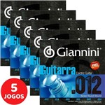 Ficha técnica e caractérísticas do produto Encordoamento para Guitarra 012 054 Giannini GEEGST12 - Kit com 5 Unidades