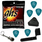 Encordoamento para Guitarra 010 060 GHS Boomers GBZW + Acessórios IZ1