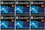 Ficha técnica e caractérísticas do produto Encordoamento para Guitarra 010 Giannini Geegst .10 KIT com 6 Jogos