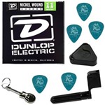 Ficha técnica e caractérísticas do produto Encordoamento para Guitarra 011 050 Dunlop DEN1150 Med Heavy + Acessórios IZ1