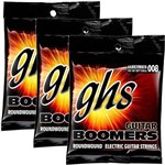 Ficha técnica e caractérísticas do produto Encordoamento para Guitarra 08 038 GHS Boomers Ultra Light GBUL - Kit com 3