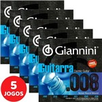 Ficha técnica e caractérísticas do produto Encordoamento para Guitarra 08 038 Giannini GEEGST8 - Kit com 5 Unidades