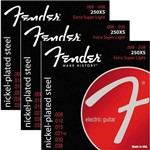 Ficha técnica e caractérísticas do produto Encordoamento para Guitarra 08 Fender Extra Super Light 250XS - Kit com 3 Unid.