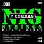 Ficha técnica e caractérísticas do produto Encordoamento para Guitarra 7 Cordas NIG 09 054 N70 Nickel Wound