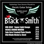 Encordoamento para Guitarra Blacksmith 09 Nw-0942 Super Light (009 - 042)