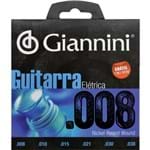 Ficha técnica e caractérísticas do produto Encordoamento para Guitarra Elétrica .008-.038 - Geegst 8 - Giannini