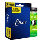 Ficha técnica e caractérísticas do produto Encordoamento para Guitarra Elixir 010 Light Optiweb Pack Leve 3 Pague 2