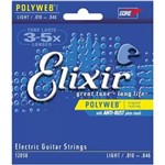 Ficha técnica e caractérísticas do produto Encordoamento para Guitarra Elixir 12050 Polyweb .010 - .046