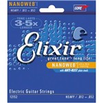 Ficha técnica e caractérísticas do produto Encordoamento para Guitarra Elixir Nanoweb Anti Rust Cordas Heavy 012