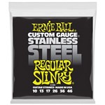 Ficha técnica e caractérísticas do produto Encordoamento Para Guitarra Ernie Ball 010 Stainless Steel 2246