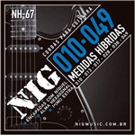 Ficha técnica e caractérísticas do produto Encordoamento para Guitarra Híbrida .010 NH-67 + 1 Mi + Palheta NIG