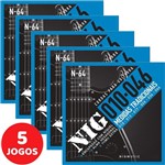 Ficha técnica e caractérísticas do produto Encordoamento para Guitarra Nig 010 046 N64 - Kit com 5 Unidades
