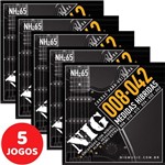 Ficha técnica e caractérísticas do produto Encordoamento para Guitarra Nig 08 042 Híbrido NH65 - Kit com 5 Unidades