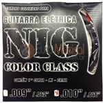 Ficha técnica e caractérísticas do produto Encordoamento para Guitarra NIG Color Class N1645 Preta .010/046