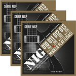Ficha técnica e caractérísticas do produto Encordoamento para Guitarra Nig Flat 011 050 NGF811 - Kit com 3 Unidades