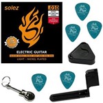 Ficha técnica e caractérísticas do produto Encordoamento para Guitarra Solez 010 046 SLG10 + Acessórios IZ1