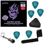 Ficha técnica e caractérísticas do produto Encordoamento para Guitarra Solez 011 049 SLG11 + Acessórios IZ1