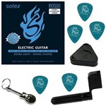 Ficha técnica e caractérísticas do produto Encordoamento para Guitarra Solez 09.5 044 SLG95 + Acessórios IZ1