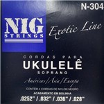 Ficha técnica e caractérísticas do produto Encordoamento para Ukulele Nylon Preto com Bolinha N-304 - NIG
