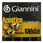 Ficha técnica e caractérísticas do produto Encordoamento Para Viola Bronze 65/35 Cebolão Em D Ré Gesvam - Giannini