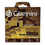 Ficha técnica e caractérísticas do produto Encordoamento para Viola Caipira Giannini Cobra Tensão Média Cobre Prateado GESVM