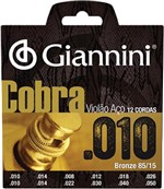 Ficha técnica e caractérísticas do produto Encordoamento para Violao 12 Cordas Aco Cobra Bronze - Geef12m - 226