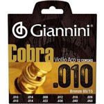 Ficha técnica e caractérísticas do produto Encordoamento para Violão 12 Cordas Aço Cobra Bronze GEEF12M - Giannini