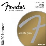 Ficha técnica e caractérísticas do produto Encordoamento para Violao ACO 0.010 70XL Bronze Fender