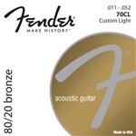 Ficha técnica e caractérísticas do produto Encordoamento para Violão Aço 0.011 Bronze 70cl Fender