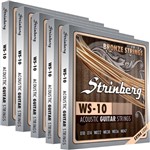 Ficha técnica e caractérísticas do produto Encordoamento para Violão Aço (Folk) 010 047 Strinberg WS10 Extra Light - Kit com 5 Unidades