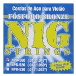 Ficha técnica e caractérísticas do produto Encordoamento para Violão Aço NIG NPB-560 Fósforo Bronze (.010-.047)