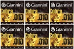 Ficha técnica e caractérísticas do produto Encordoamento para Violão de Aço Geefle Giannini 010 KIT com 6 Jogos