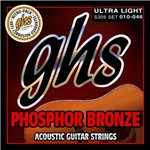 Encordoamento para Violão de Aço GHS S305 Ultralight Phosphor Bronze - Ghs Strings