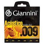 Ficha técnica e caractérísticas do produto Encordoamento para Violao Geswal Acustico Aco 0.09 Giannini
