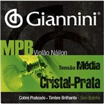 Ficha técnica e caractérísticas do produto Encordoamento para Violão Giannini - MPB Nylon - Tensão Média - Cristal Prata