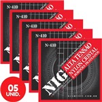Encordoamento para Violão Nylon Nig Alta Tensão N410 (Cristal / Prata) - Kit com 5 Unidades