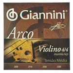 Ficha técnica e caractérísticas do produto Encordoamento para Violino Geavva 4/4 Aço Médio 27566 Giannini