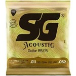 Encordoamento Sg Acoustic em Aço .011 Bronze 85-15 para Violão - Kit com 3
