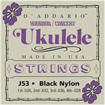 Ficha técnica e caractérísticas do produto Encordoamento Ukulele Concerto Havaiano Black Nylon Daddario J53