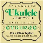 Ficha técnica e caractérísticas do produto Encordoamento Ukulele D`Addario J65 Soprano