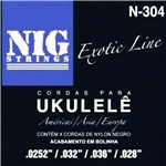 Ficha técnica e caractérísticas do produto Encordoamento Ukulele NIG N304 Nylon Preto com Bolinha .0252/.032/.036/.028