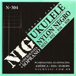 Ficha técnica e caractérísticas do produto Encordoamento Ukulele NIG Nylon Negro Bolinha Soprano N304