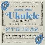 Ficha técnica e caractérísticas do produto Encordoamento Ukulele Tenor Havaiano Black Nylon Daddario J54