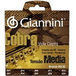 Ficha técnica e caractérísticas do produto Encordoamento Viola Bronze 80/20 Cebolão "D" (Ré) Série Cobra CV82M - Giannini