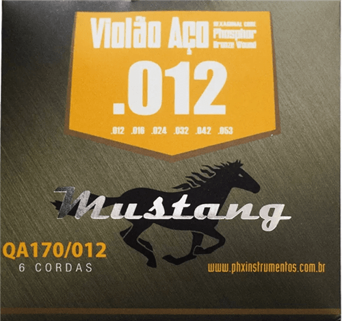 Ficha técnica e caractérísticas do produto Encordoamento Violão Aço .012-.053 Mustang Qa170/012