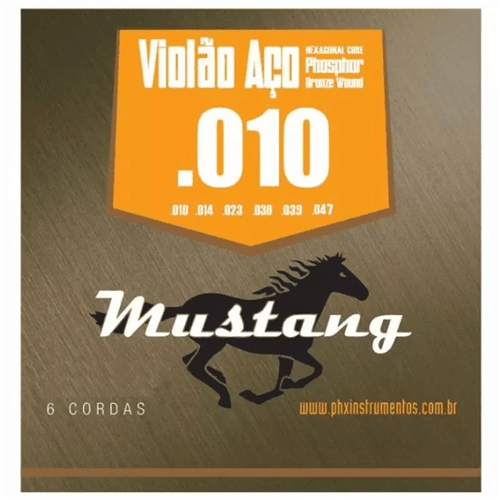 Ficha técnica e caractérísticas do produto Encordoamento Violão Aço .010-.047 Mustang Qa150/010