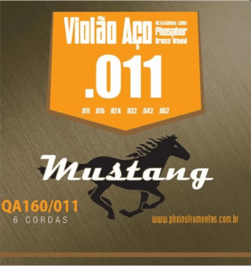 Ficha técnica e caractérísticas do produto Encordoamento Violão Aço .011-.052 Mustang Qa160/011