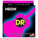 Ficha técnica e caractérísticas do produto Encordoamento Violão Aço 011 Hi-Def Neon Pink NPA-11 Coated Acoustic - DR