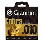 Ficha técnica e caractérísticas do produto Encordoamento Violão Aço Cobra 010 Fósforo Bronze Giannini