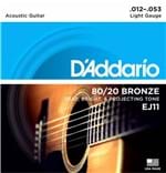 Ficha técnica e caractérísticas do produto Encordoamento Violão Aço D'Addario Bronze 80/20 012 - EJ11